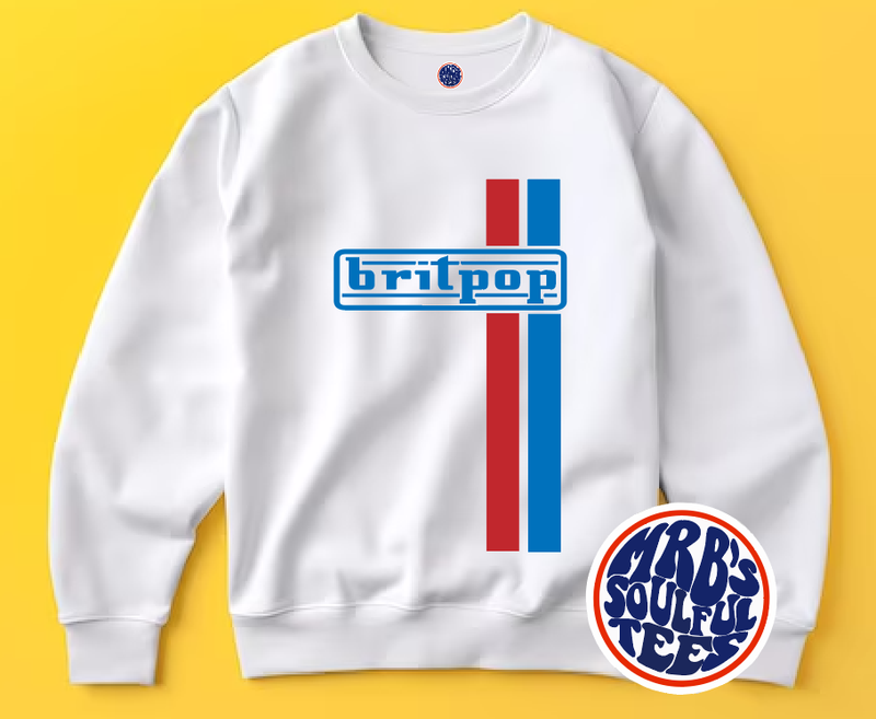 Britpop stripes organic cotton sweatshirt