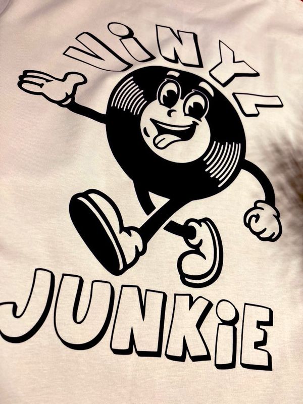 Vinyl Junkie Front And Back Print Organic Cotton SWEATSHIRT