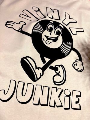 Vinyl Junkie Front And Back Print Organic Cotton SWEATSHIRT