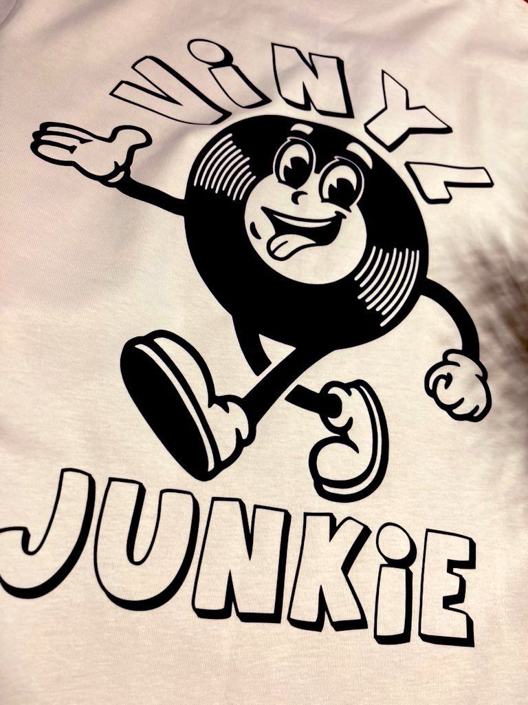 Vinyl Junkie Front And Back Print Organic Cotton SWEATSHIRT