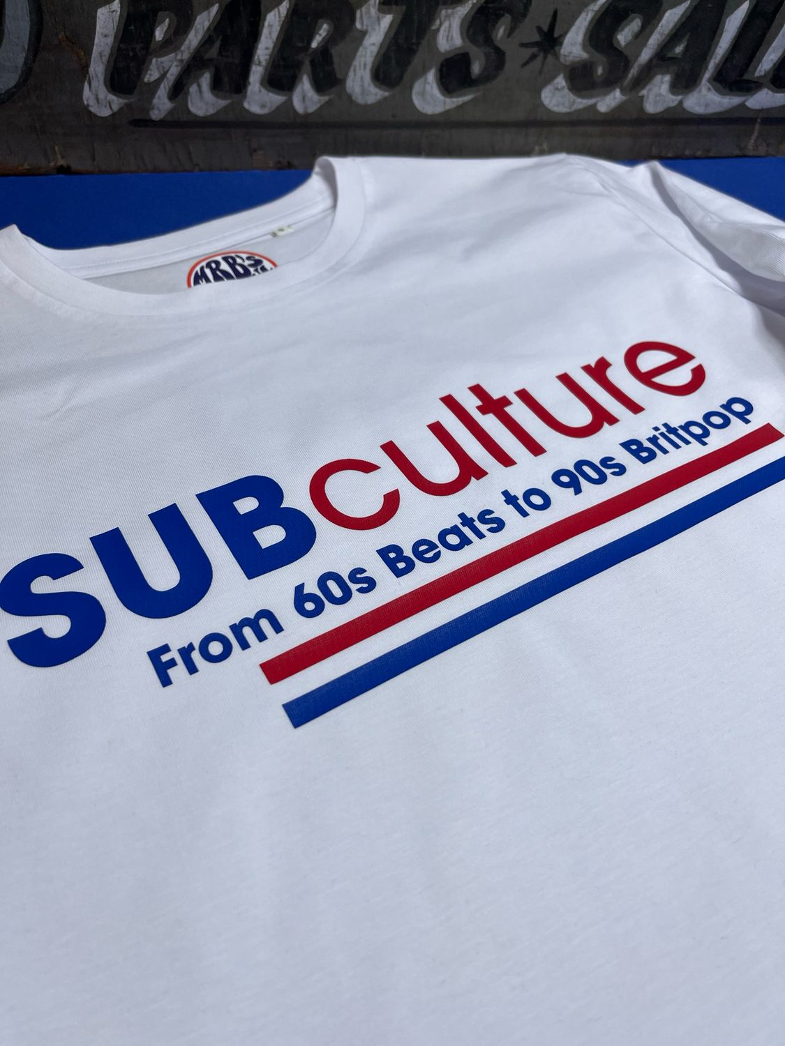 SUBculture 60s beats to 90s britpop ORGANIC COTTON T SHIRT