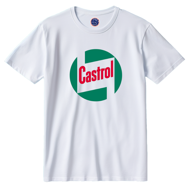 CASTROL VINTAGE 50S/60S LOGO ORGANIC COTTON T SHIRT