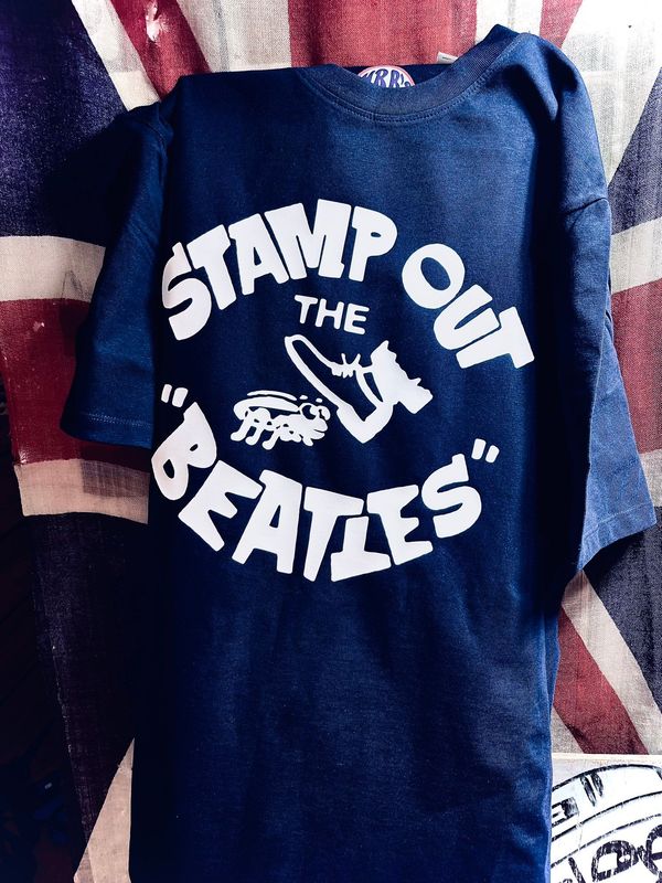 Stamp out the beatles organic cotton t shirt
