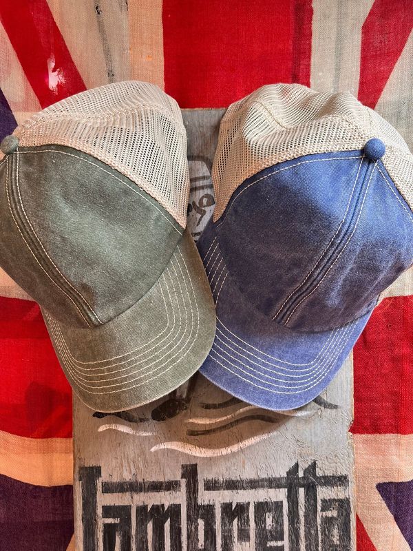 VINTAGE LOOK TRUCKER CAP SOFT MESH  HEAVY WASHED COTTON