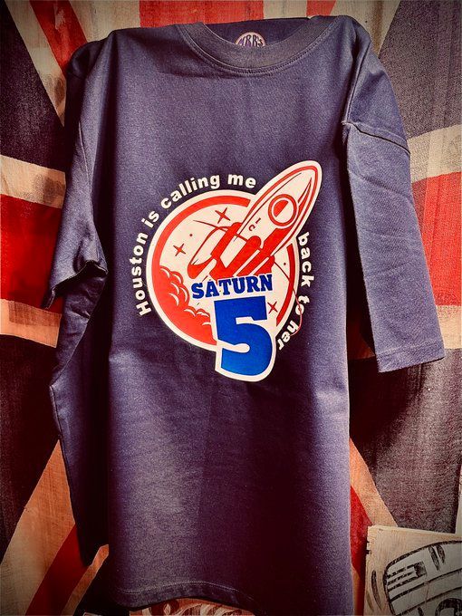 Saturn 5 organic cotton t shirt