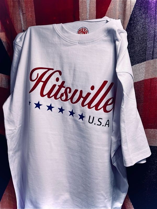 Hitsville usa Organic cotton T shirt,also available in long sleeve or sweatshirt