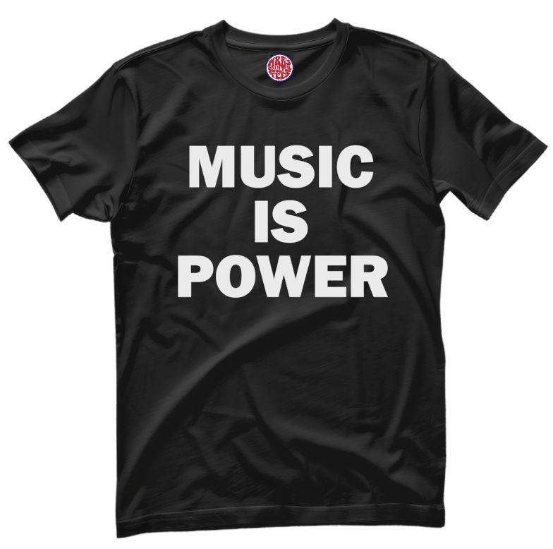 MUSIC IS POWER RICHARD ASHCROFT INSPIRED ORGANIC COTTON T SHIRT