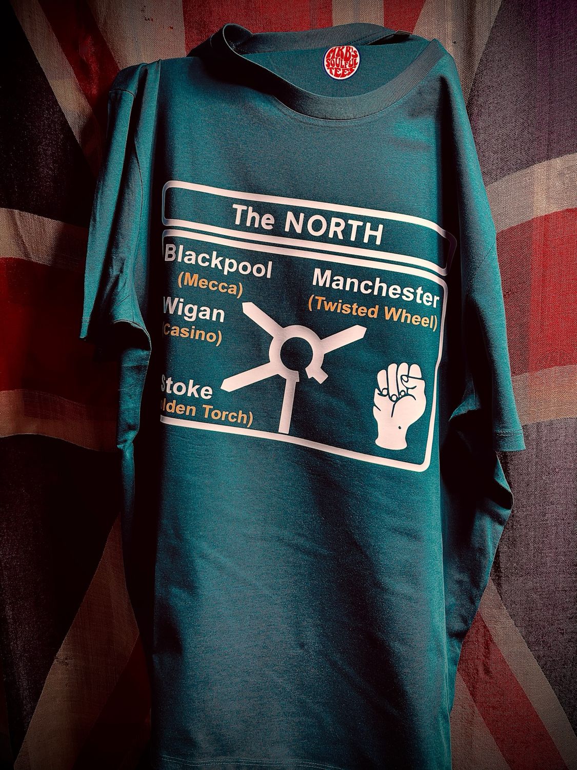 Northern Soul Road Sign Organic T Shirt