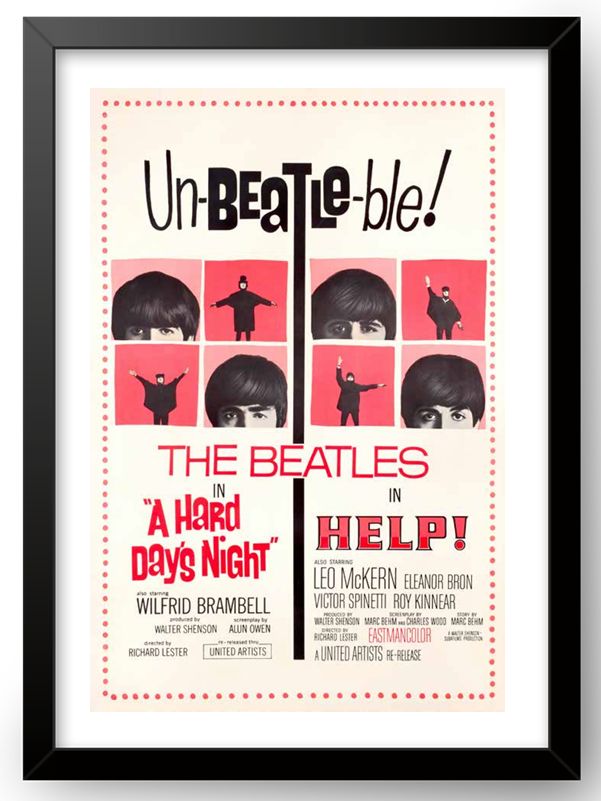 The Beatles Movie Print A3 Print  Premium Glossy Weight: 210 gsm Unframed