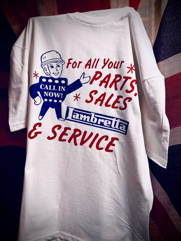 LAMBRETTA SERVICE PARTS AND SALES ORGANIC COTTON T SHIRT