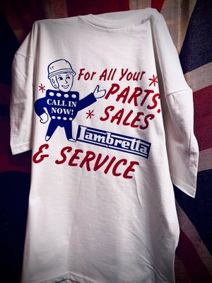 LAMBRETTA SERVICE PARTS AND SALES ORGANIC COTTON T SHIRT