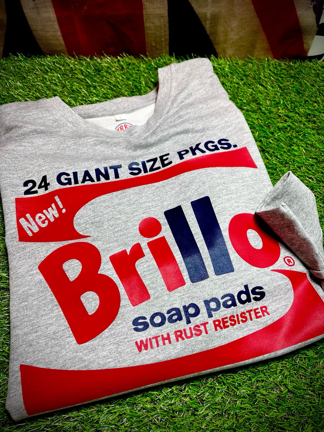 BRILLO ANDY WARHOL INSPIRED ORGANIC COTTON SWEATSHIRT