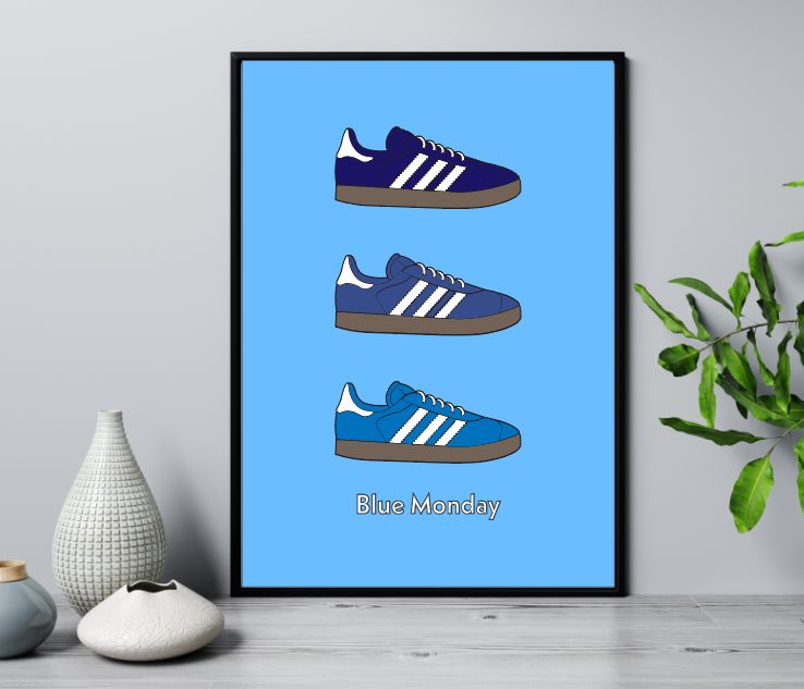 A3 PRINT Premium Glossy Weight: 210 gsm Unframed BLUE MONDAY