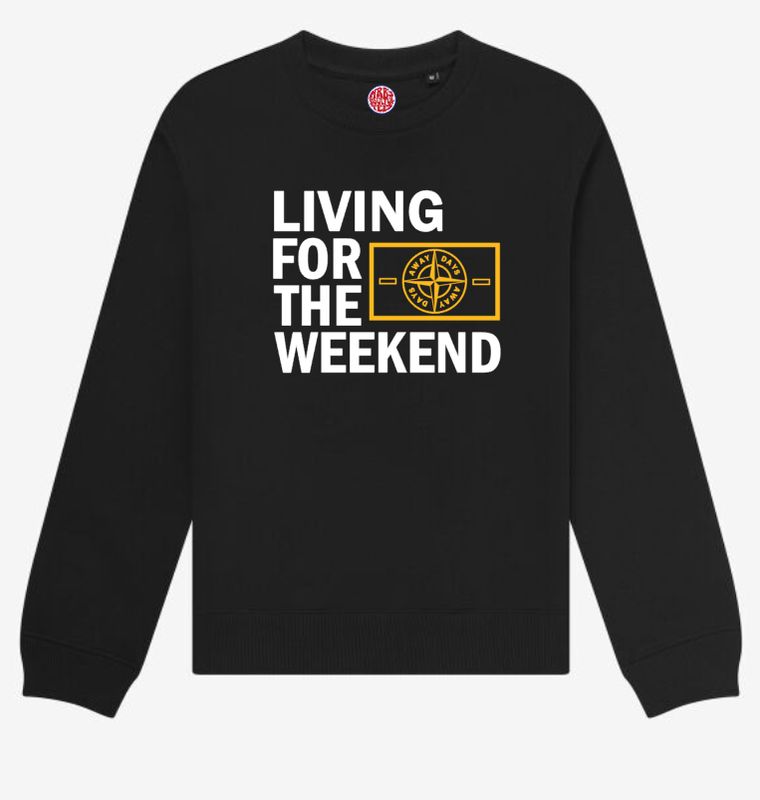 LIVING FOR THE WEEKEND ORGANIC COTTON SWEATSHIRT LIVING FOR THE WEEKEND ORGANIC COTTON SWEATSHIRT