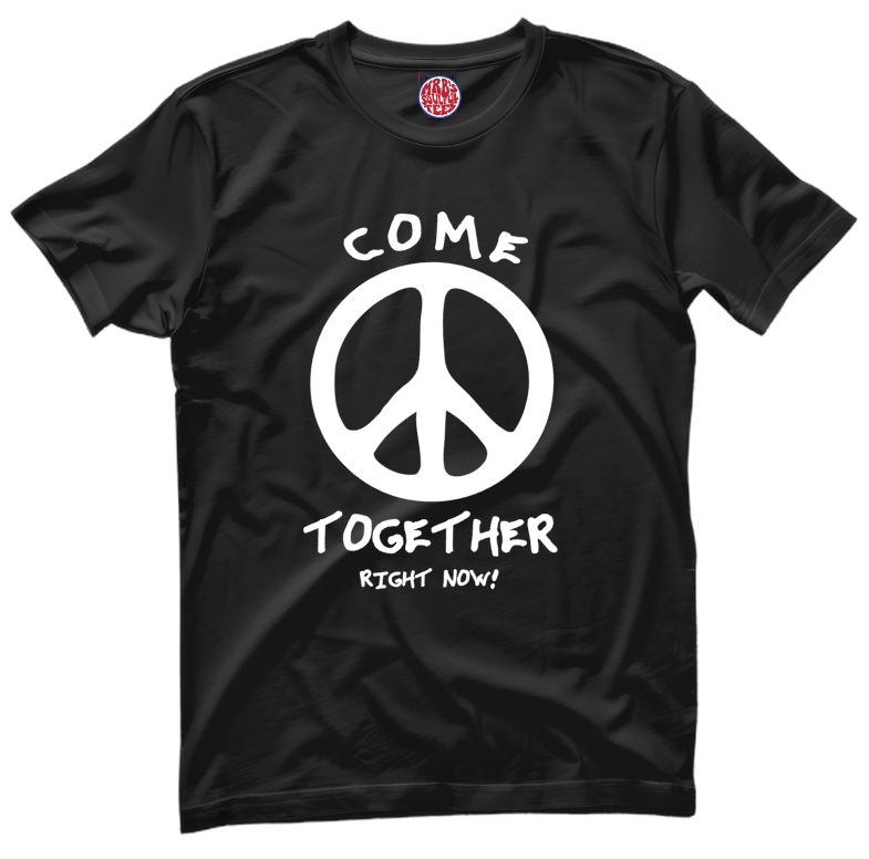 COME TOGETHER RIGHT NOW! THE BEATLES INSPIRED organic cotton t shirt