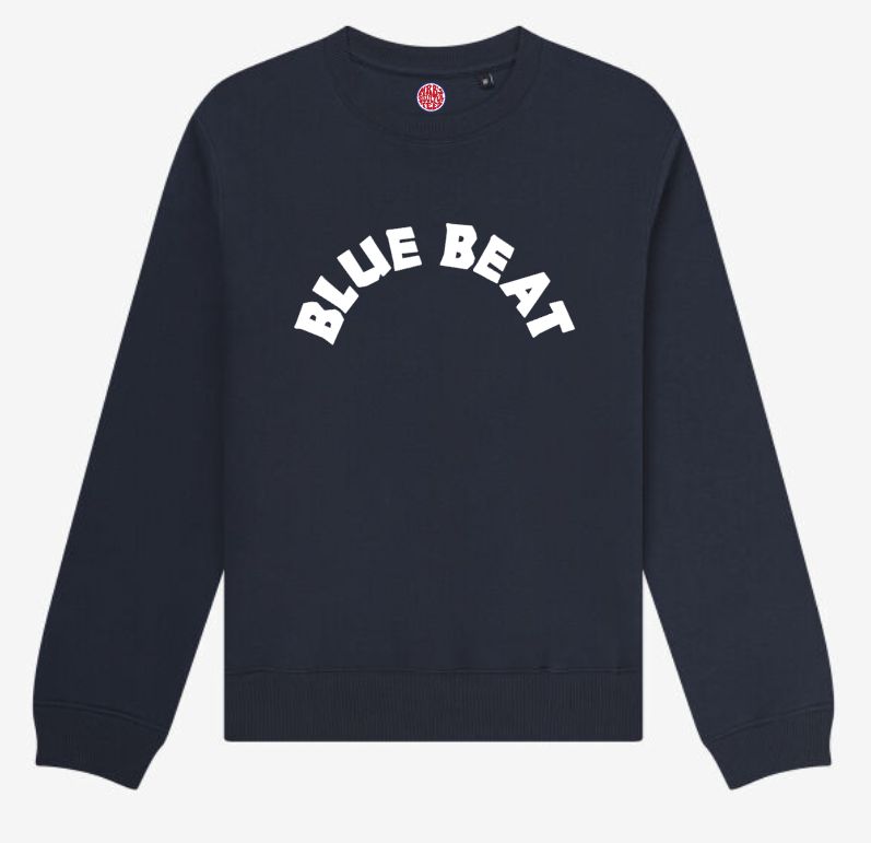 BLUE BEAT ORGANIC COTTON SWEATSHIRT BLUE BEAT ORGANIC COTTON SWEATSHIRT