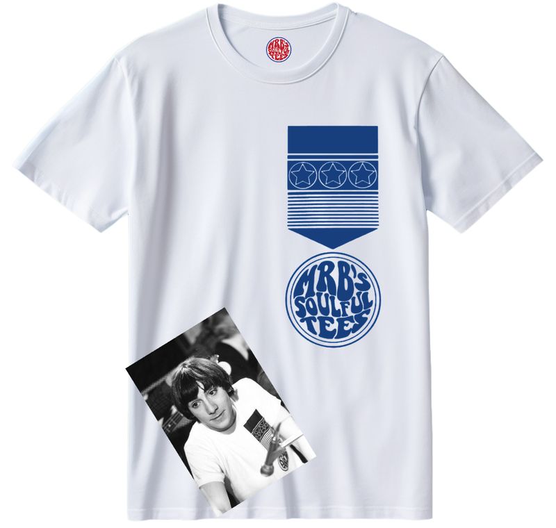Keith Moon Radio Caroline With Mr.B’s Logo Heavy Organic Cotton T Shirt Keith Moon Radio Caroline With Mr.B’s Logo Heavy Organic Cotton T Shirt