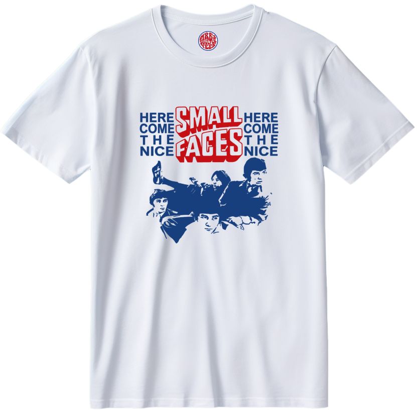 HERE COME THE NICE SMALL FACES ORGANIC COTTON T SHIRT HERE COME THE NICE SMALL FACES ORGANIC COTTON T SHIRT