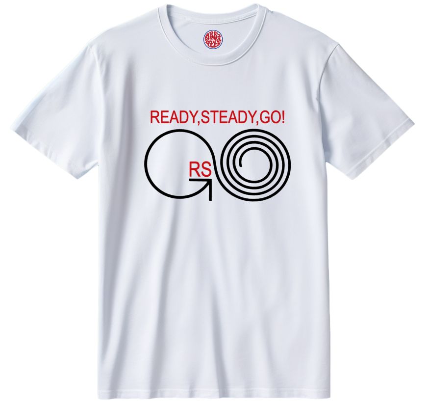 READY STEADY GO ORIGINAL LOGO ORGANIC COTTON T SHIRT READY STEADY GO ORIGINAL LOGO ORGANIC COTTON T SHIRT