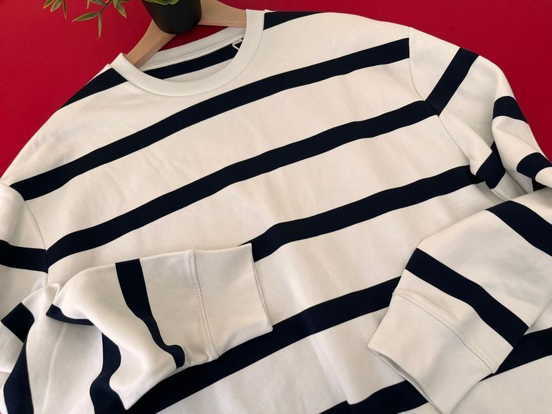 BRETON STYLE ORGANIC COTTON SWEATSHIRT BRETON STYLE ORGANIC COTTON SWEATSHIRT