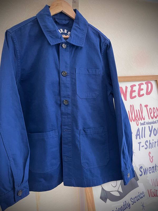 WASHED AFFECT CHORE JACKET ORGANIC COTTON