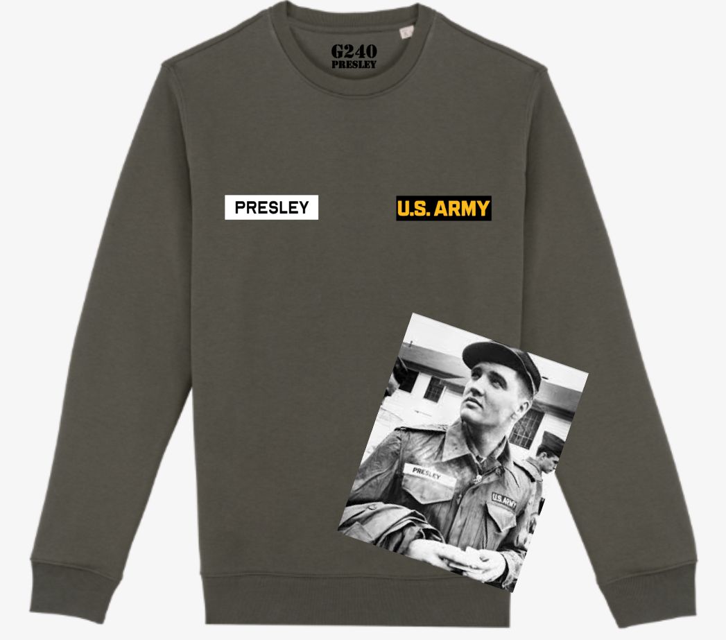 AS WORN BY ELVIS PRESLEY US ARMY ISSUE G240 PRESLEY ORGANIC COTTON SWEATSHIRT
