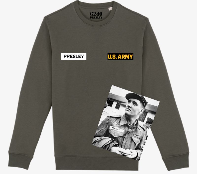 AS WORN BY ELVIS PRESLEY US ARMY ISSUE G240 PRESLEY ORGANIC COTTON SWEATSHIRT