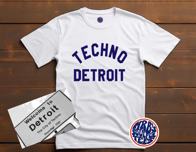 DETROIT TECHNO Organic Heavy Cotton T Shirt DETROIT TECHNO Organic Heavy Cotton T Shirt