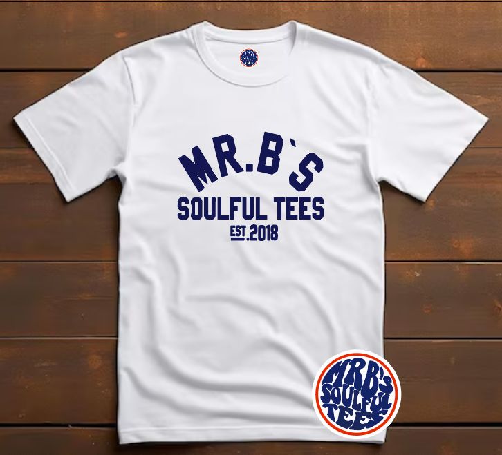 Mr.B`s Ivy Style front and back print organic cotton t shirt