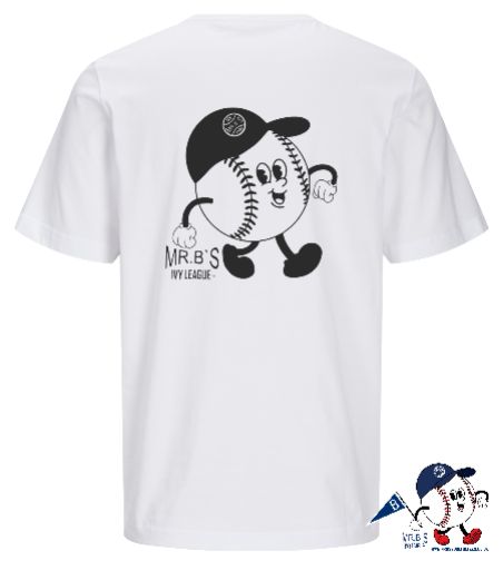 MR.B`S IVY LEAGUE BASEBALL,FRONT AND BACK PRINT T SHIRT