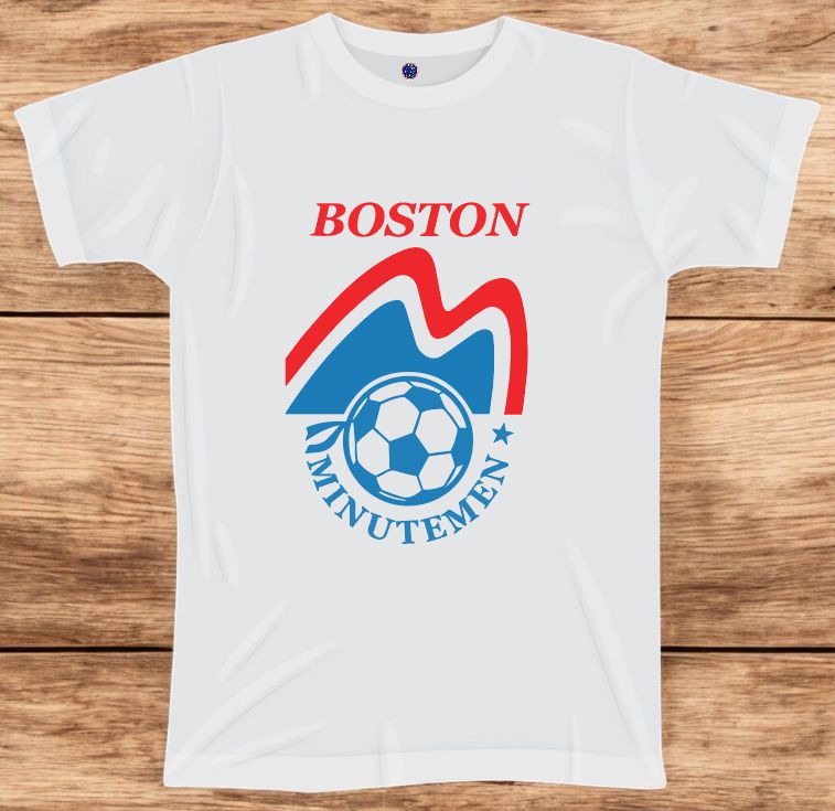 BOSTON MINUTEMEN AMERICAN SOCCER LEAGUE 1970S/80S ORGANIC COTTON T SHIRT