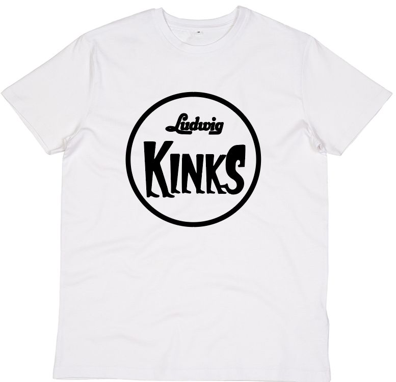 LUDWIG KINKS DRUM SKIN ORGANIC COTTON T SHIRT LUDWIG KINKS DRUM SKIN ORGANIC COTTON T SHIRT