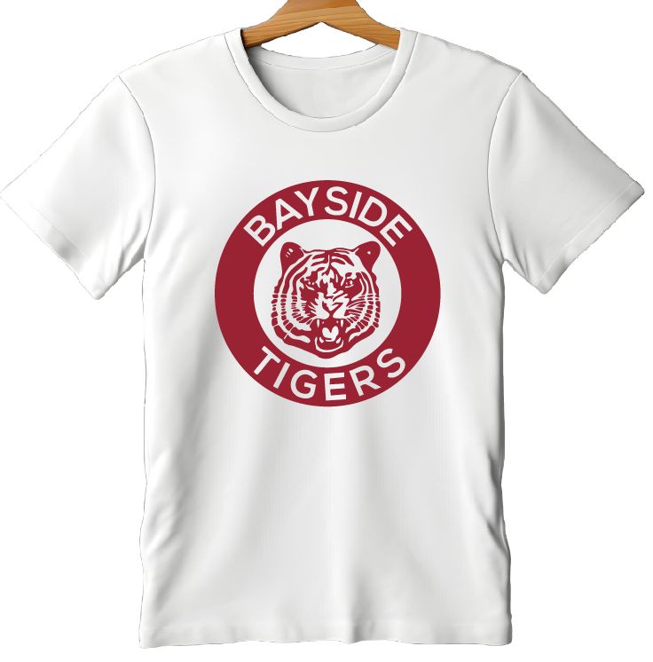 BAYSIDE TIGERS SAVED BY THE BELL ORGANIC COTTON T SHIRT