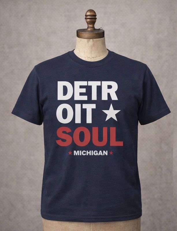 DETROIT SOUL ORGANIC COTTON T SHIRT DETROIT SOUL ORGANIC COTTON T SHIRT