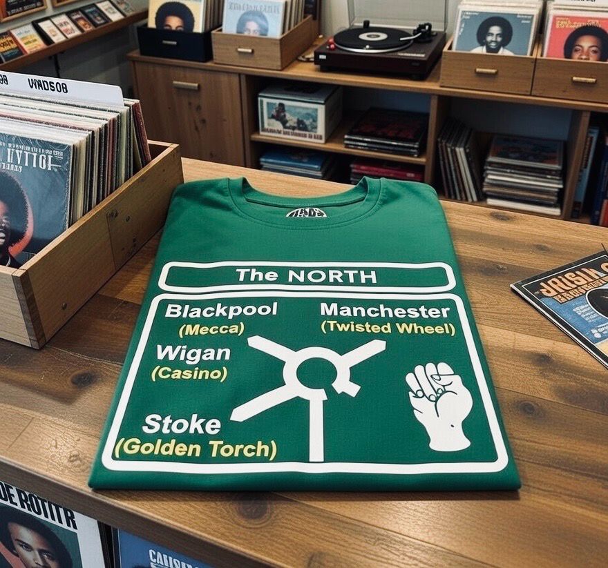 Northern Soul Road Sign Organic Sweatshirt