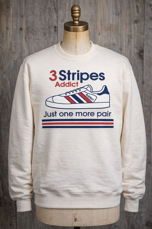 3 STRIPES ADDICT JUST ONE MORE PAIR Organic Cotton SWEATSHIRT
