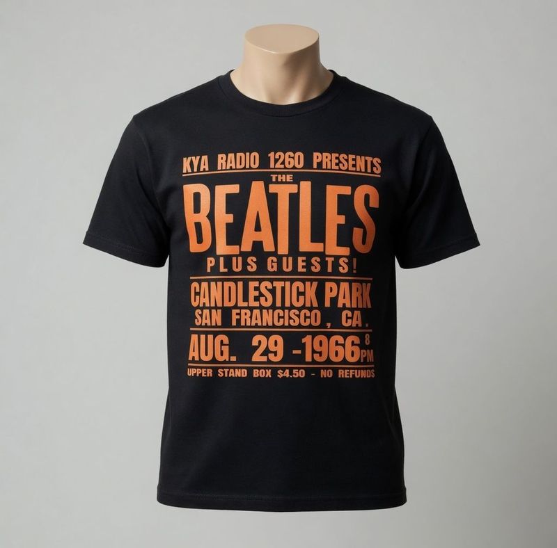 The Beatles Candlestick Park SF 66 organic cotton t shirt