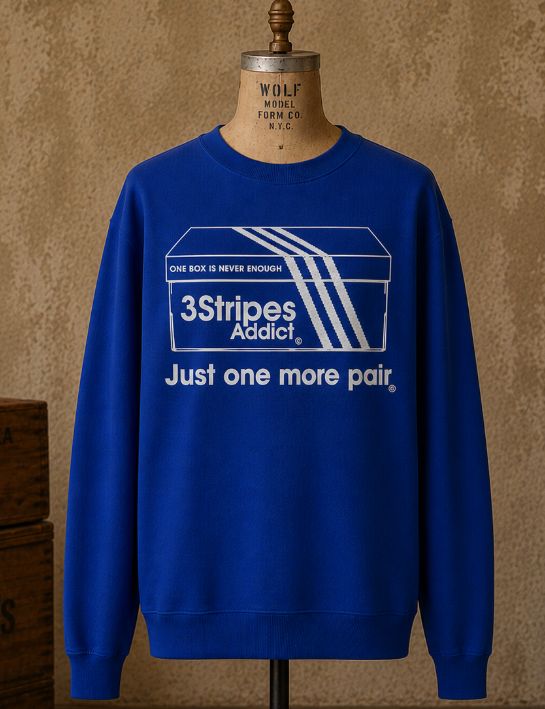 3 Stripes Addict Trainer Box Organic Cotton Sweatshirt 3 Stripes Addict Trainer Box Organic Cotton Sweatshirt