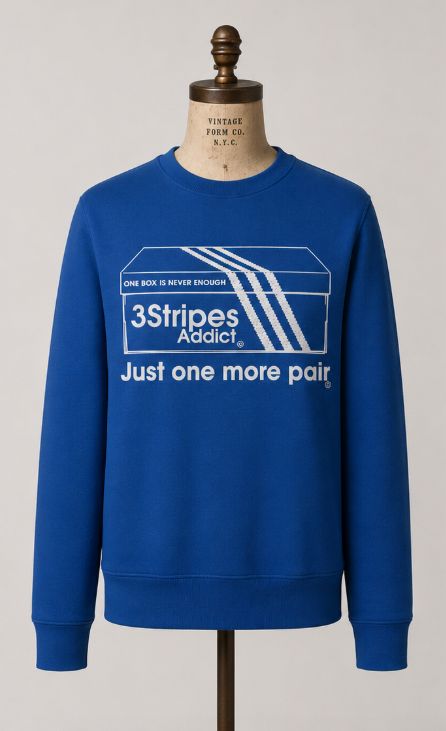 3 Stripes Addict Trainer Box Organic Cotton Sweatshirt 3 Stripes Addict Trainer Box Organic Cotton Sweatshirt