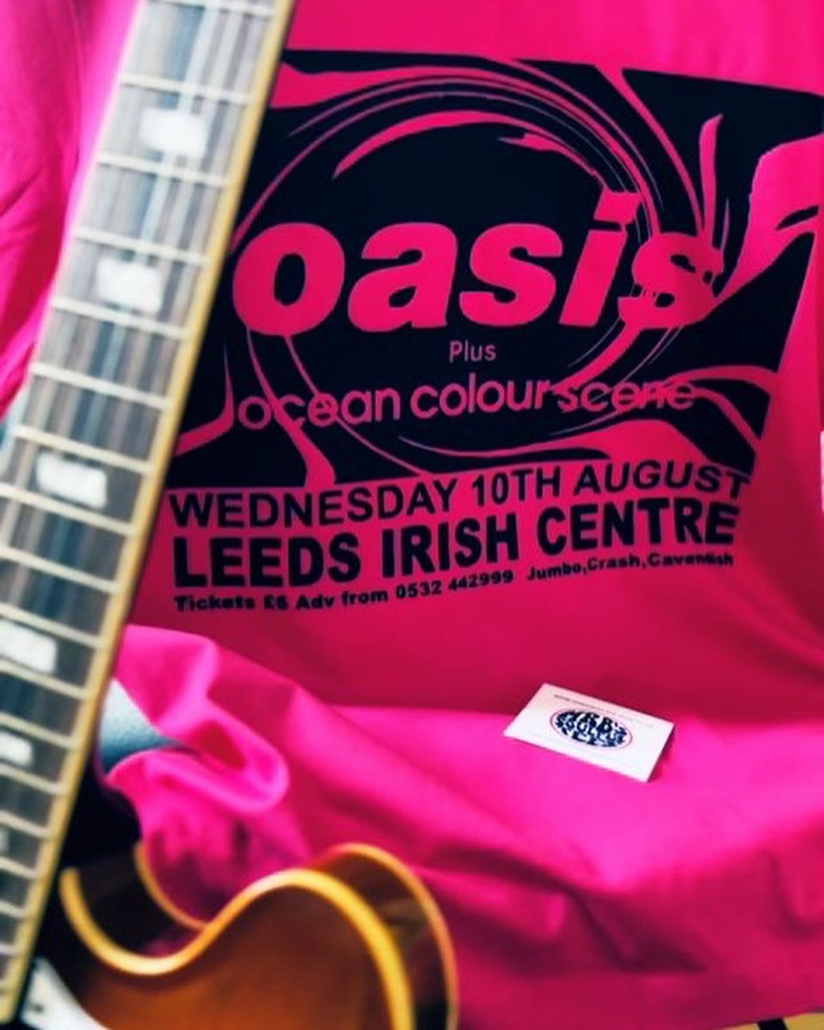 Leeds Aug 94 -Oasis- Advert Organic Cotton T Shirt Leeds Aug 94 -Oasis- Advert Organic Cotton T Shirt