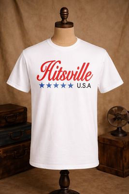 Hitsville USA Organic cotton T-shirt, also available in a sweatshirt Hitsville USA Organic cotton T-shirt, also available in a sweatshirt