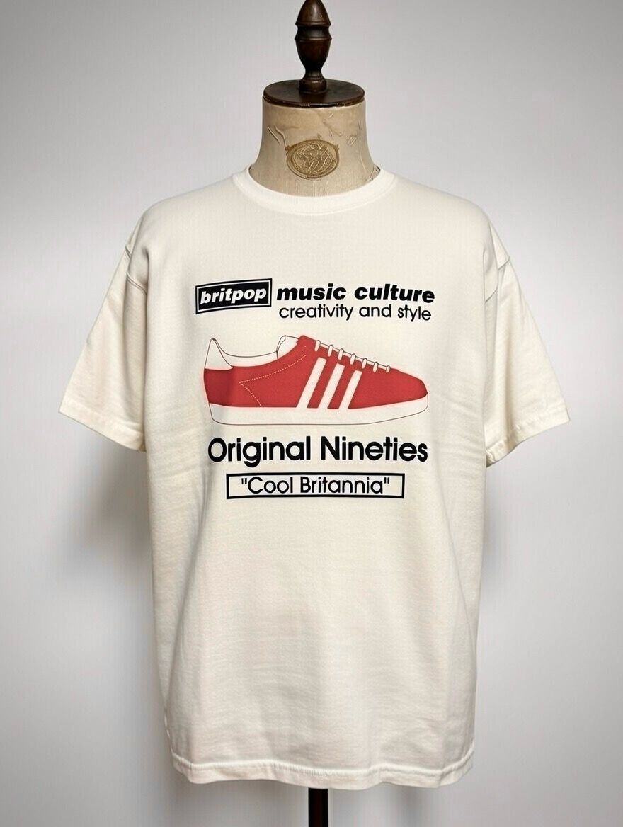BRITPOP ORIGINAL NINETIES ORGANIC COTTON T SHIRT BRITPOP ORIGINAL NINETIES ORGANIC COTTON T SHIRT