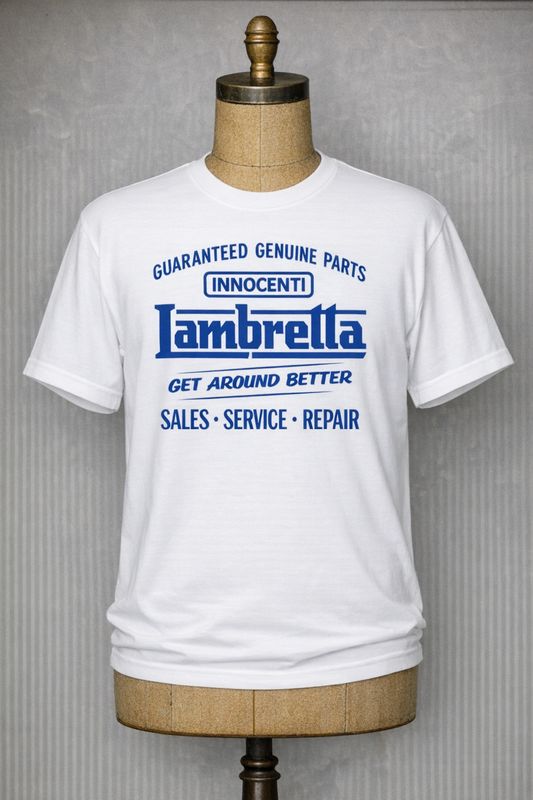 Get around better with Lambretta organic heavy cotton t shirt