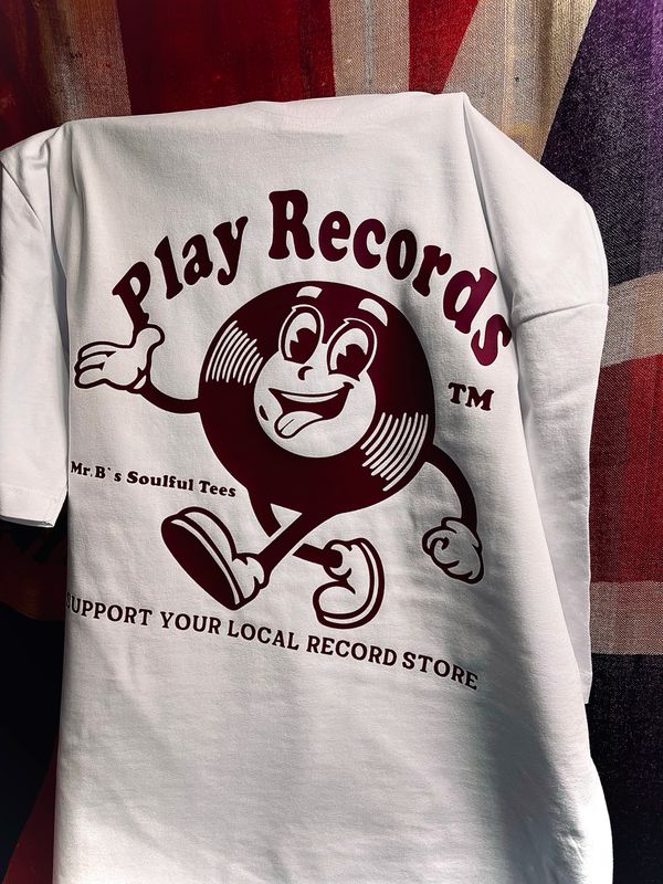 PLAY RECORDS FRONT/BACK PRINT cotton t shirt PLAY RECORDS FRONT/BACK PRINT cotton t shirt