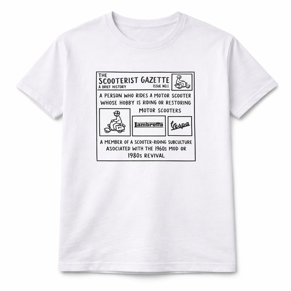 Scooterist Gazette organic cotton T Shirt