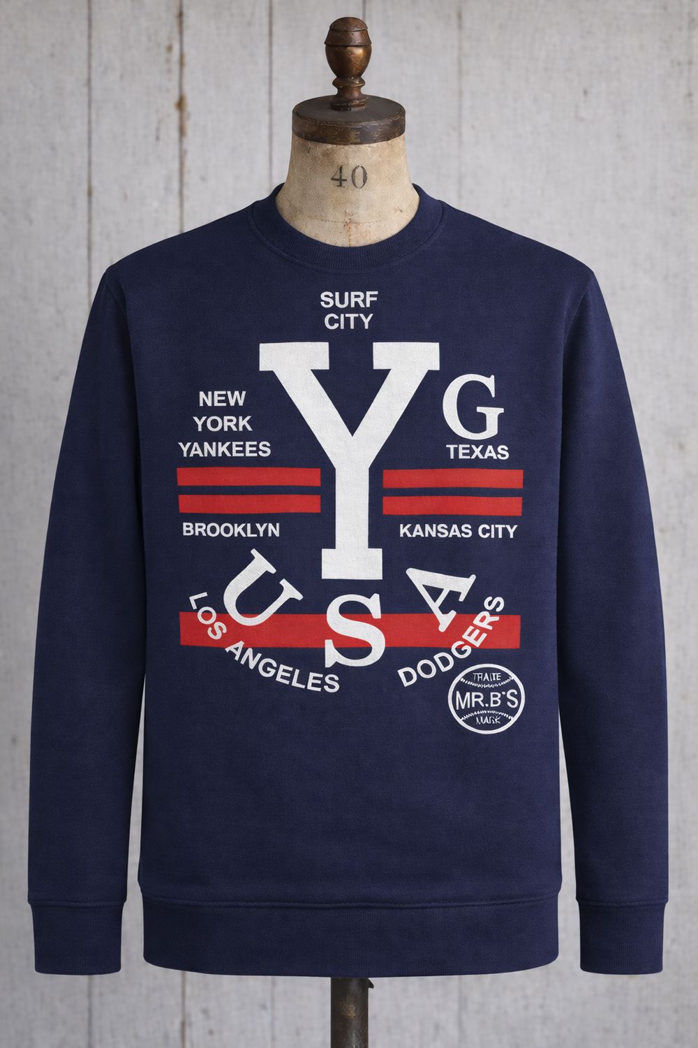 Surf City Ivy League Modernist Organic Sweatshirt (choose your own letter)