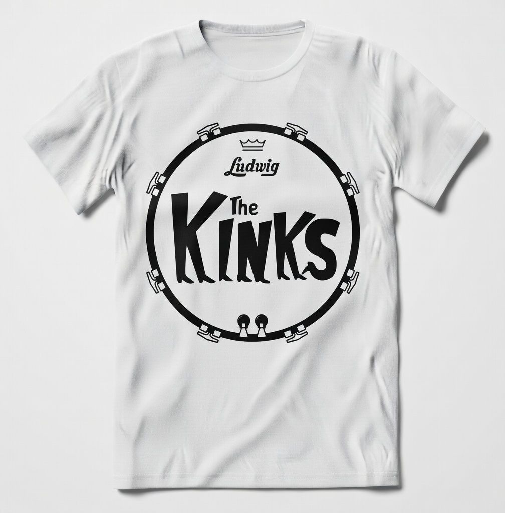 LUDWIG KINKS DRUM SKIN ORGANIC COTTON T SHIRT