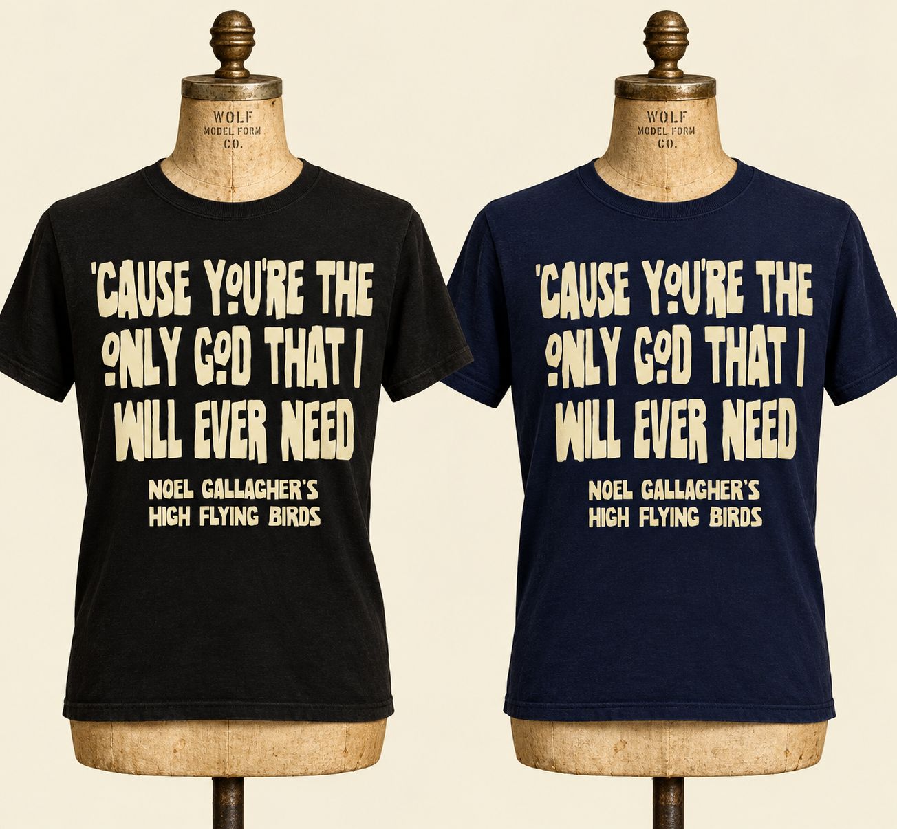 Only God Noel Gallagher's High Flying Birds  ORGANIC COTTON T-SHIRT