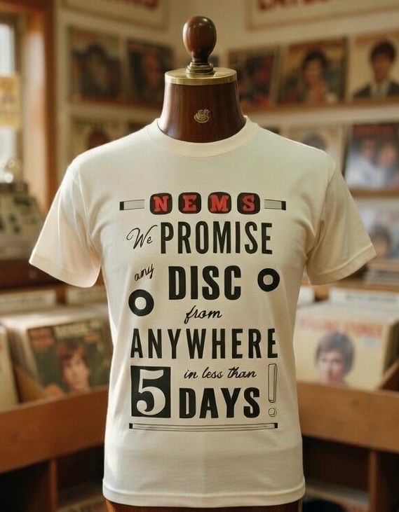 Nems Advert Early 60s Liverpool Store-Brian Epstein- The Beatles Organic cotton t shirt