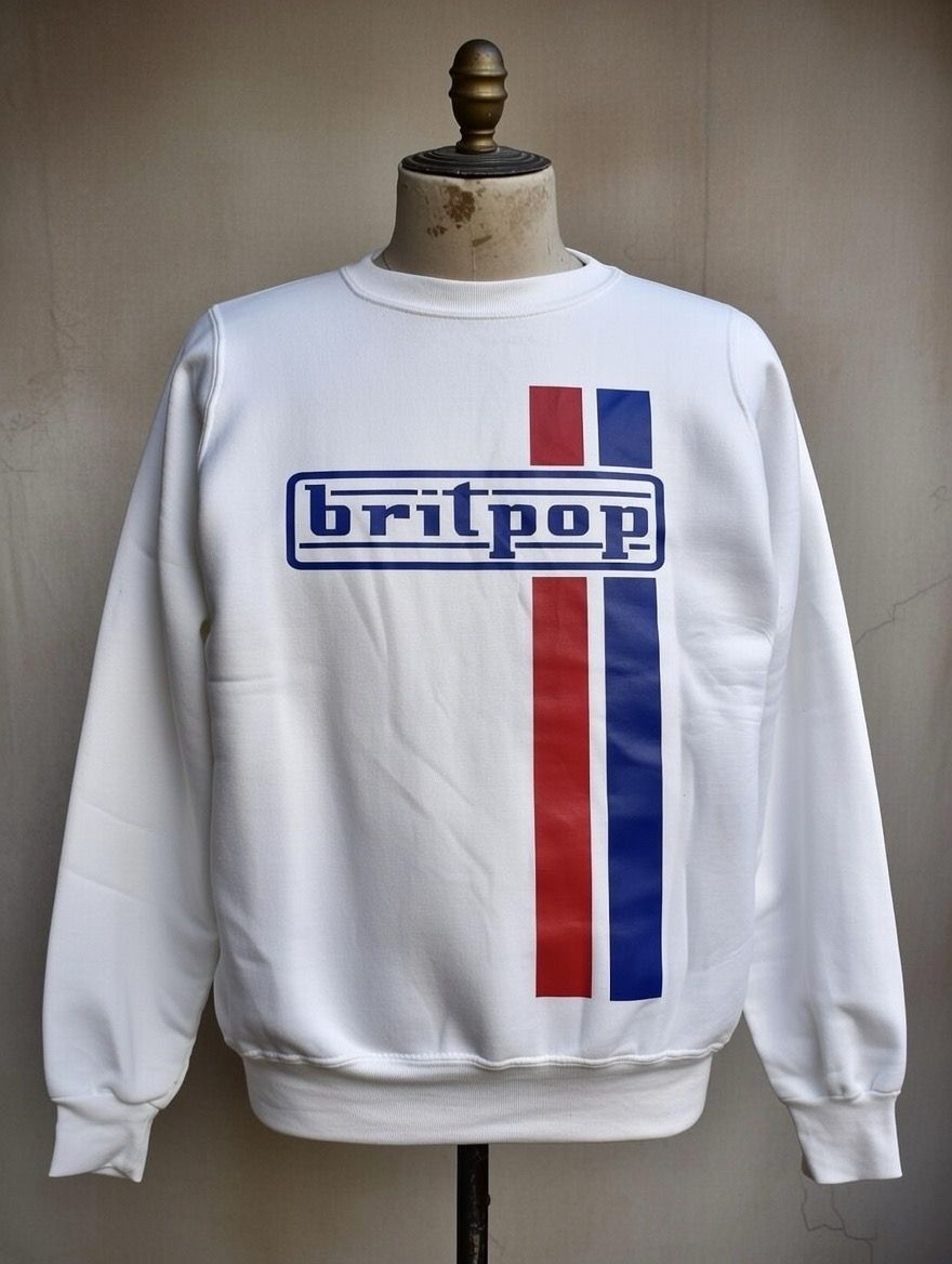 Britpop stripes organic cotton sweatshirt